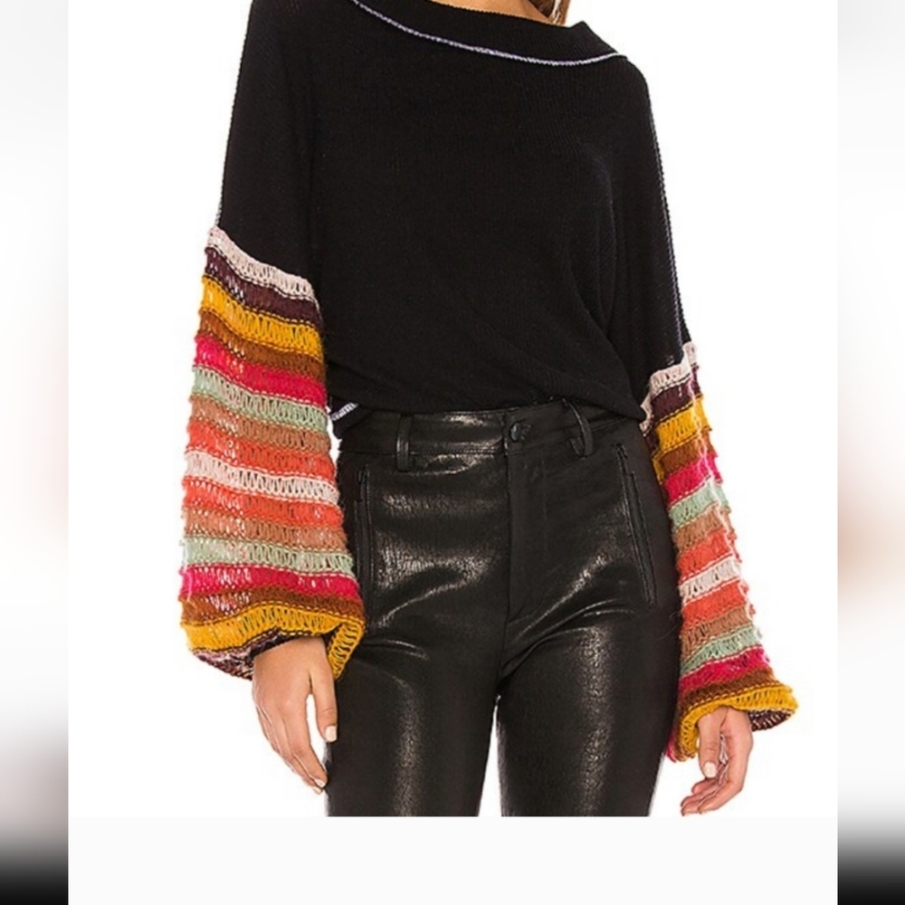 Free People Cha Cha Balloon Knint Sweater